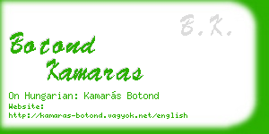 botond kamaras business card